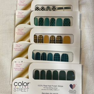 5 sets Color Street Fall colors retired ! $60 retail